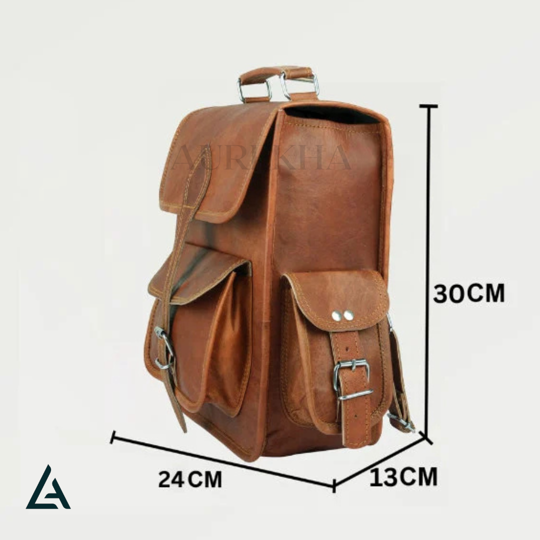 Personalized Leather Laptop Mini Travel Backpack | Aurekha - Aurekha
