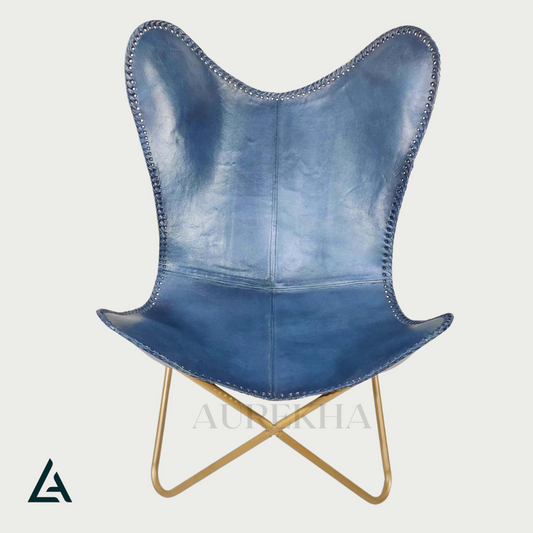AUREKHA Genuine Leather Butterfly Chair