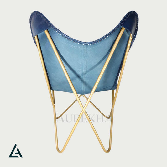 AUREKHA Genuine Leather Butterfly Chair
