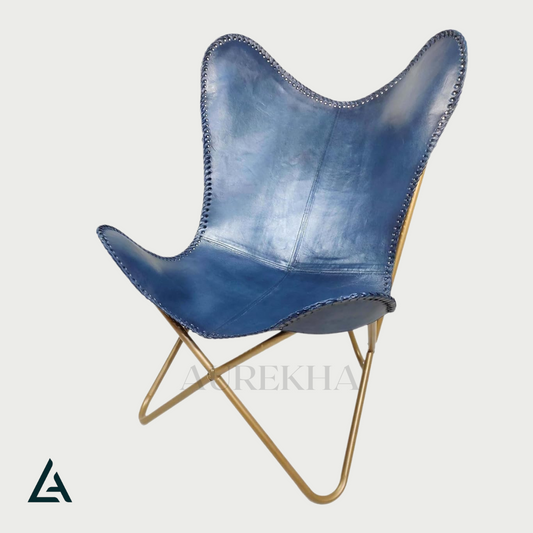 AUREKHA Genuine Leather Butterfly Chair