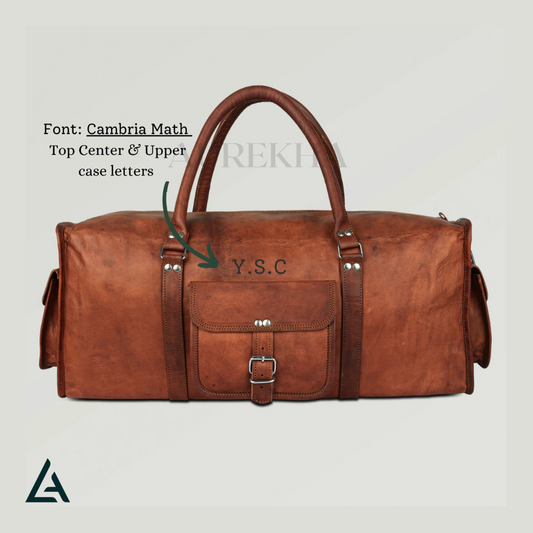 PERSONALIZE Leather Square Duffle for Travel | Aurekha - Aurekha