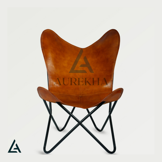 Leather Home Decor Living Room Chair, Office Accent Chair | Aurekha - Aurekha
