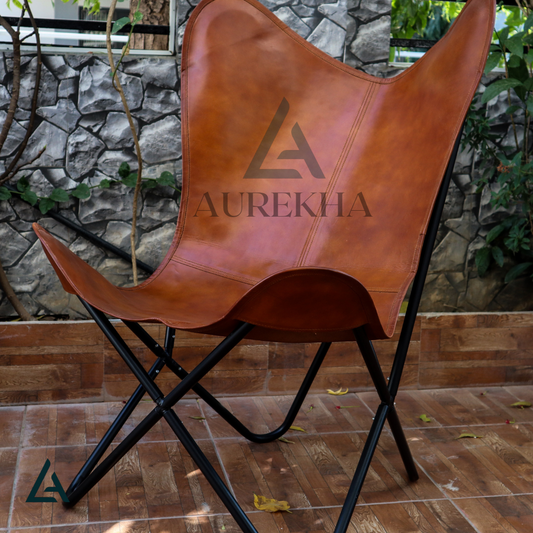 Leather Home Decor Living Room Chair, Office Accent Chair | Aurekha - Aurekha