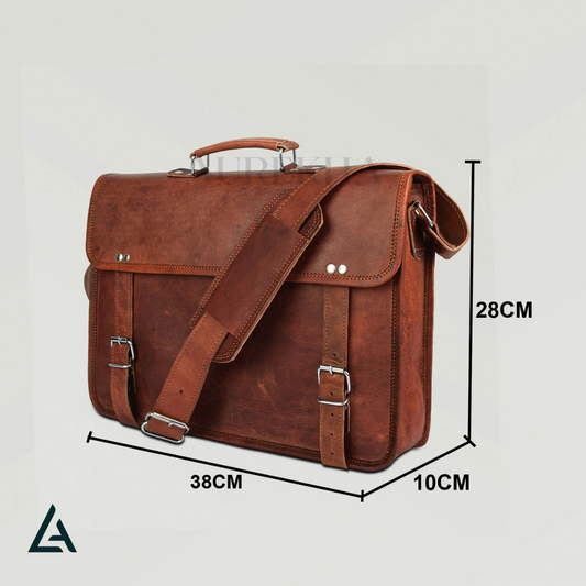 Personalized Crossbody Messenger Briefcase Satchel for Men & Women | Aurekha - Aurekha