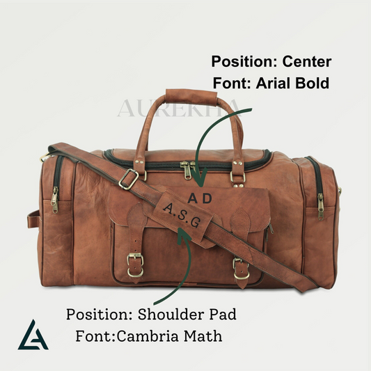 Leather Weekender Duffle Bag | Aurekha - Aurekha
