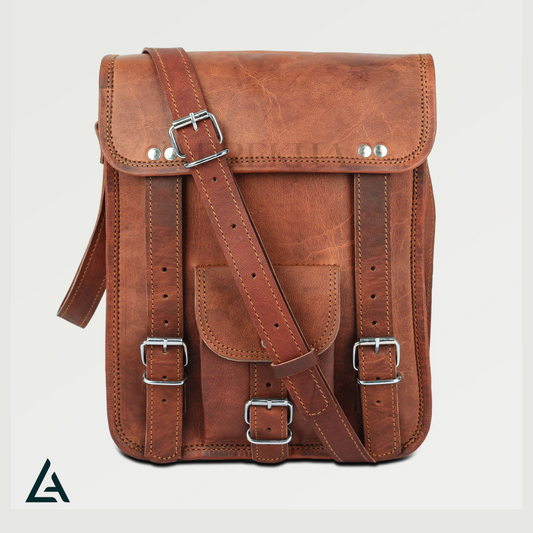 Personalised Leather Satchel Sling Bum Crossbody Bag Men | Aurekha - Aurekha