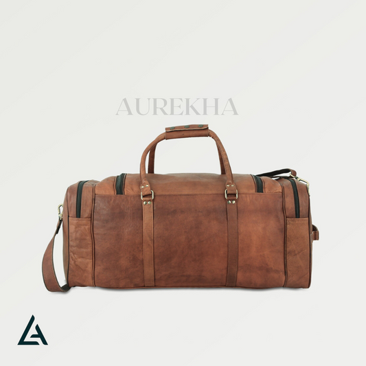Leather Weekender Duffle Bag | Aurekha - Aurekha