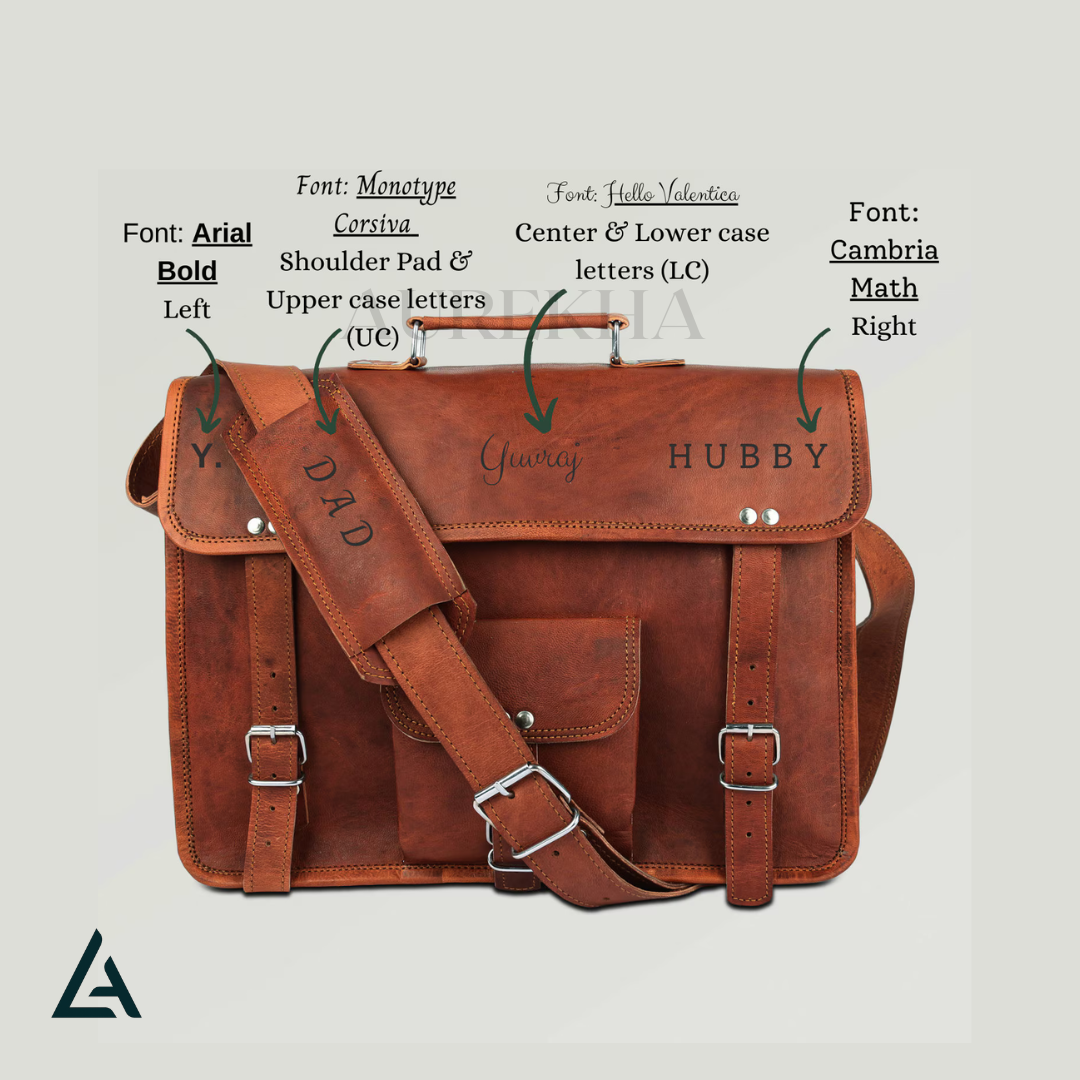 Personalized Leather Messenger Bag for Men | Aurekha - Aurekha