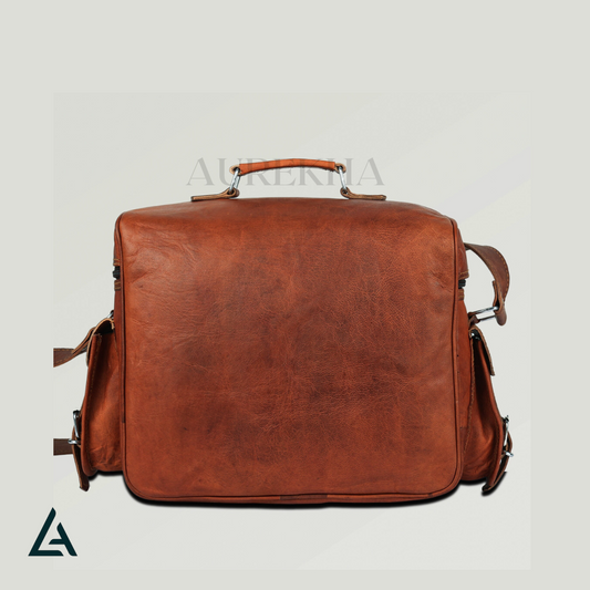 Personalized Leather Crossbody DSLR Bag | Aurekha - Aurekha