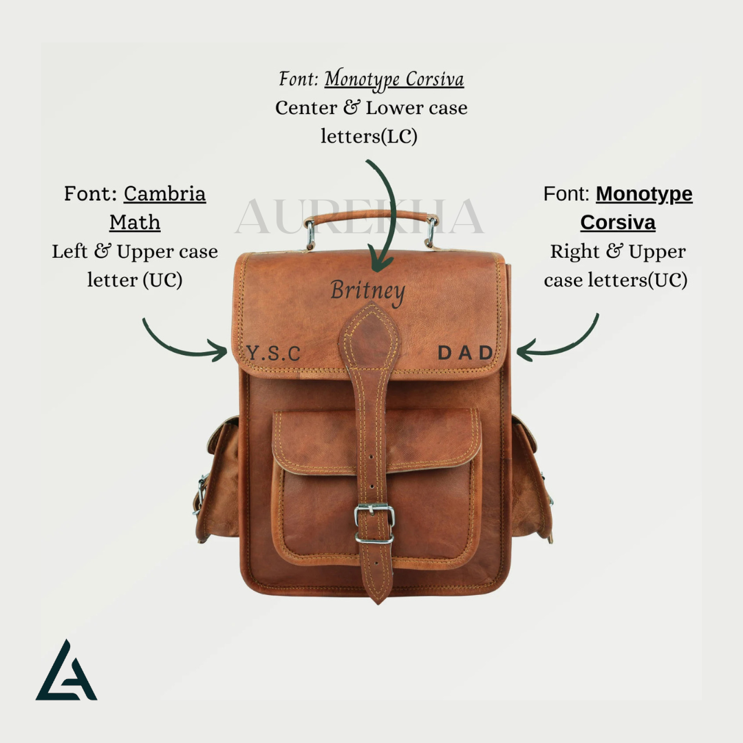 Personalized Leather Laptop Mini Travel Backpack | Aurekha - Aurekha