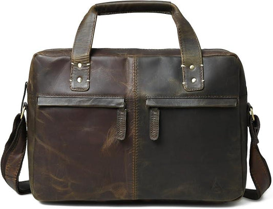 16 Inch Leather Briefcase for Men | Aurekha - Aurekha