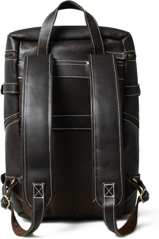 16 Inch Full-Grain Leather Laptop Travel Backpack for Men and Women | Aurekha - Aurekha