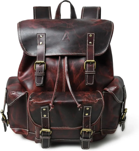 16 Inch Genuine Leather Laptop Backpack | Aurekha - Aurekha