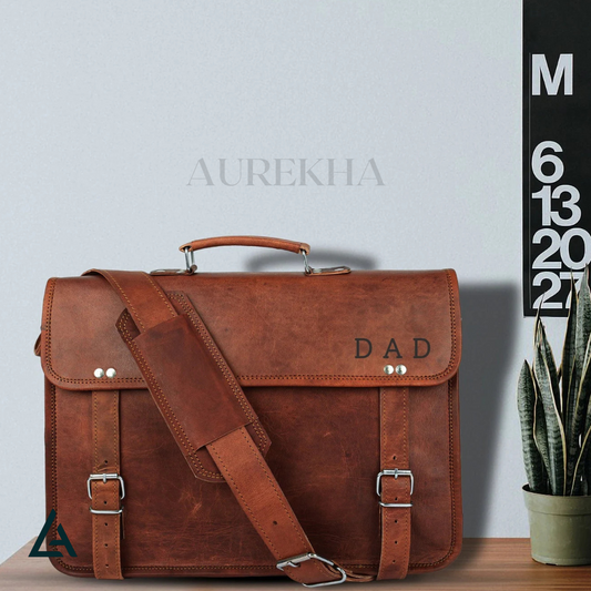 Personalized Crossbody Messenger Briefcase Satchel for Men & Women | Aurekha - Aurekha