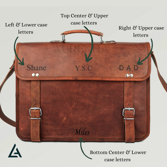 Personalized Crossbody Messenger Briefcase Satchel for Men & Women | Aurekha - Aurekha