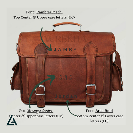 Personalized Handmade Leather Messenger Bag | Aurekha - Aurekha