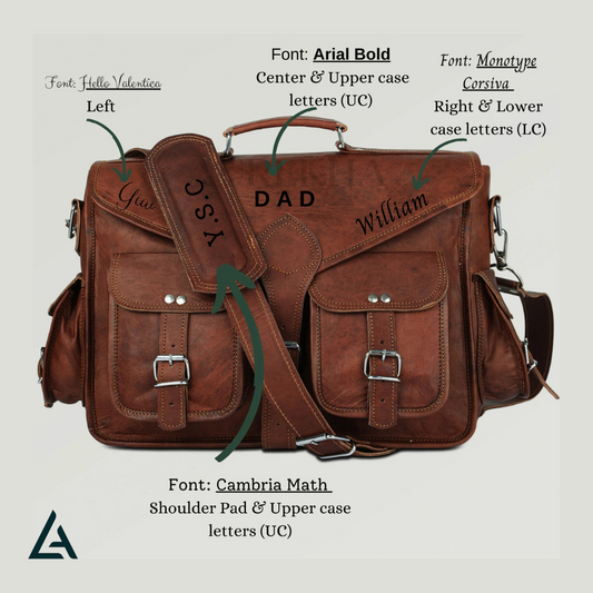 Personalized Leather Briefcase Satchel ANDI | Aurekha - Aurekha